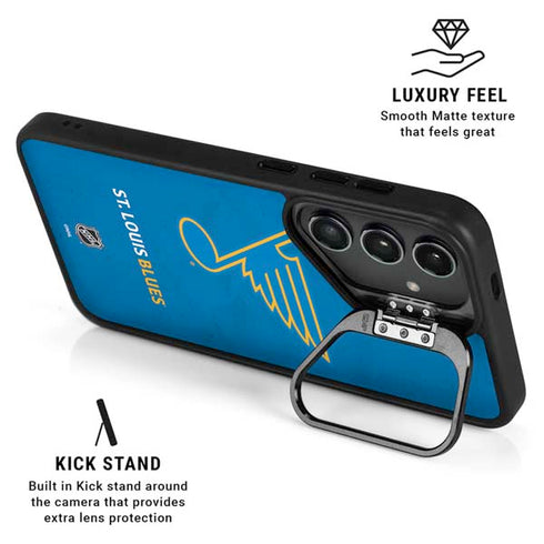 NHL St. Louis Blues Distressed Galaxy S24 Plus Kickstand Case